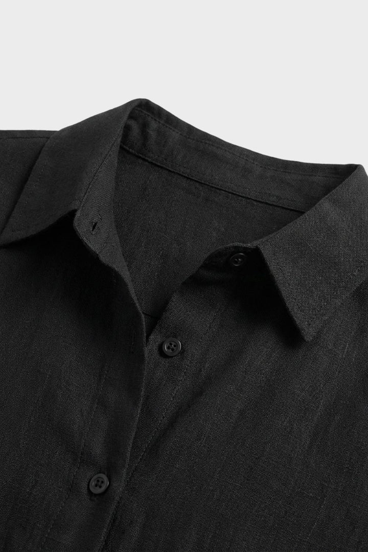 Elegantes Langes Damen Hemdblusenkleid mit Knopfleiste