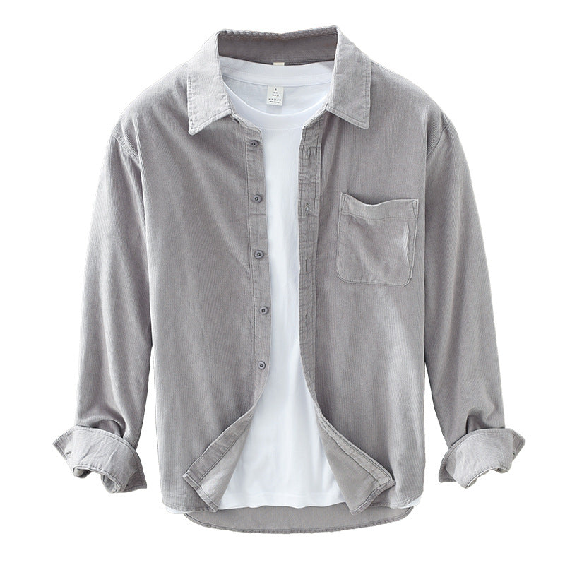 Elegantes Retro Herren Cordhemd