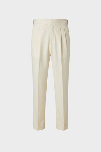 Elegante Klassische Herren Stoffhose mit Bundfalte