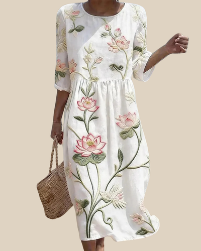 Luftiges Florales Damen Maxikleid