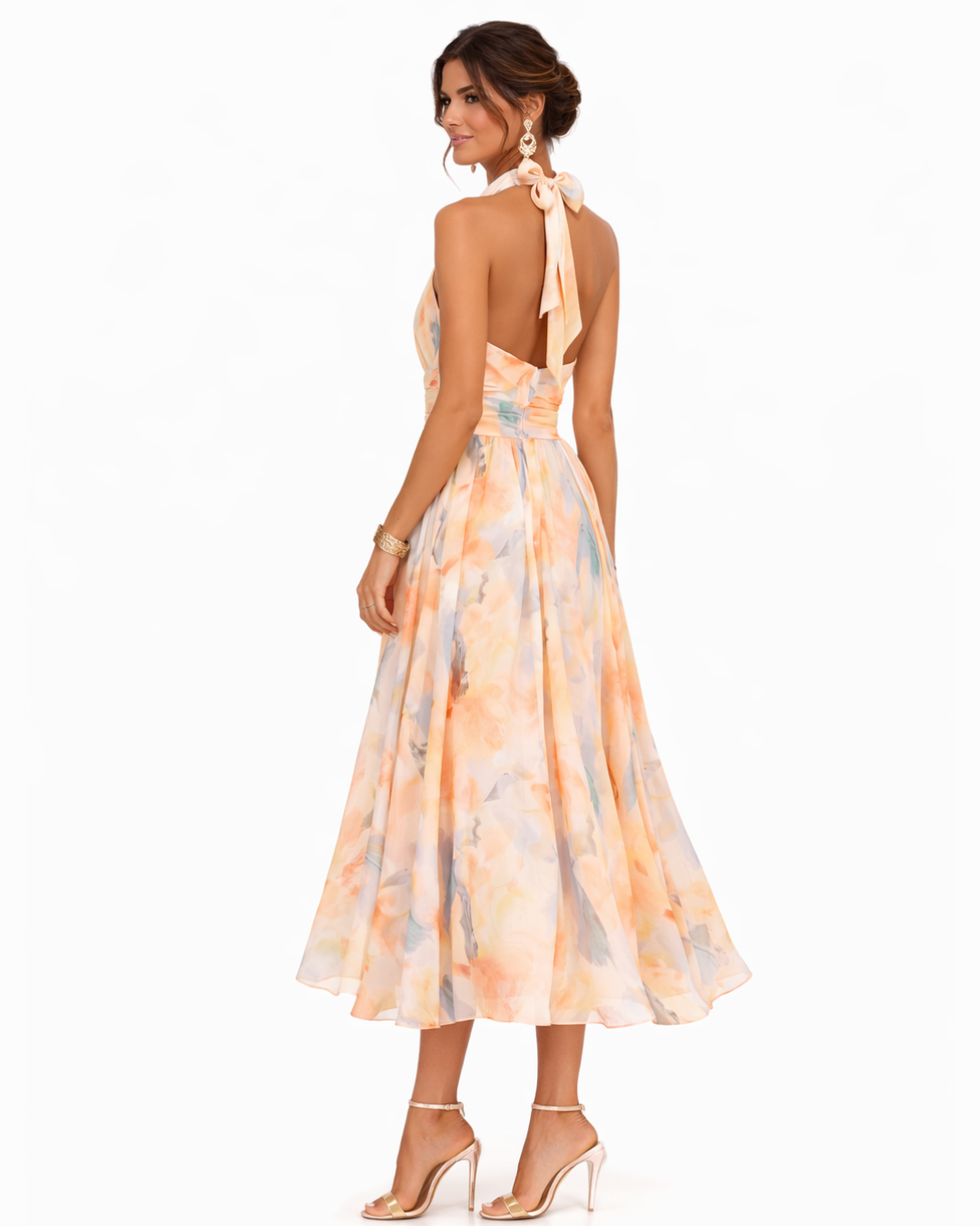 Luna | Elegantes Neckholder Maxikleid Sommer für Hochzeitsgäste 3
