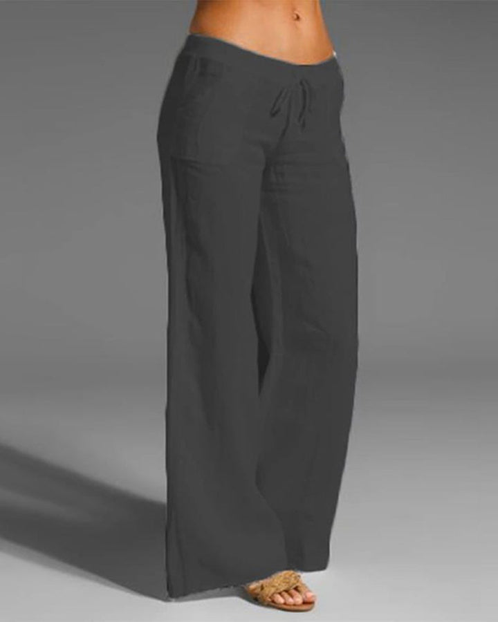 Elegante Bequeme Damen Hose mit weitem Bein