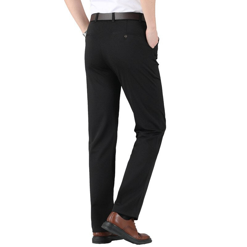Elastische Bequeme Herren Anzughose mit Hoher Taille