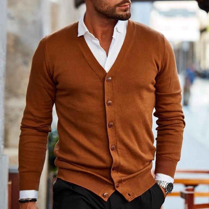 Lässiger Baumwoll Herren Cardigan