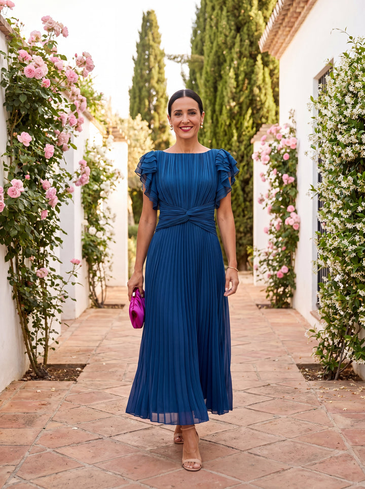 Elegantes Festliches Damen Midi-Kleid