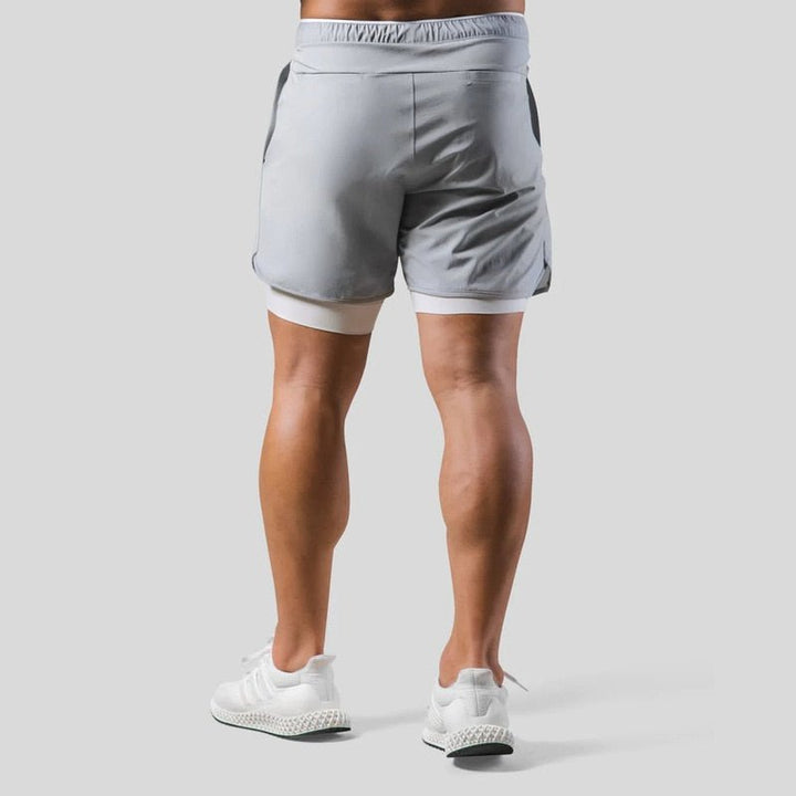 Sportliche 2-in-1 Herren Trainingsshorts