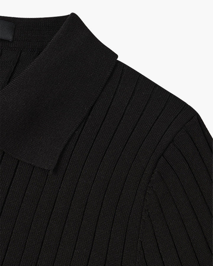Elegantes Gestricktes Herren Poloshirt aus Baumwolle