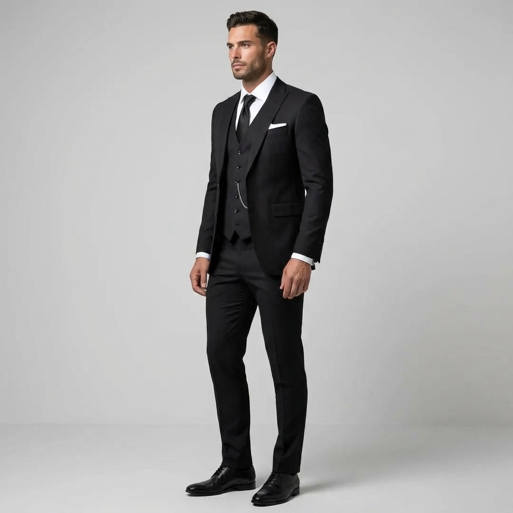 Eleganter Dreiteiliger Herren Anzug für Hochzeit &amp; Festliche Anlässe