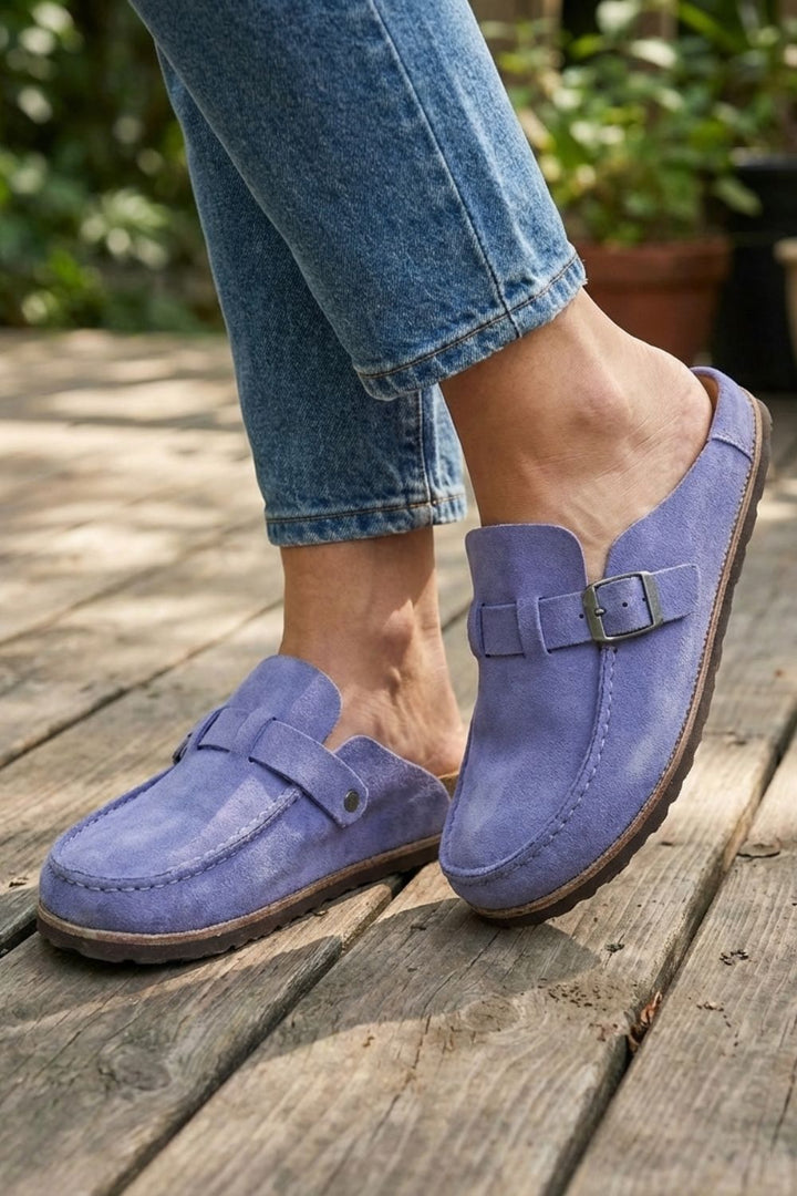 Bequeme Geschlossene Damen Clogs mit Schnalle