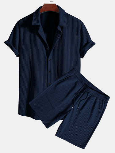 Schickes Herren Sommer-Set mit Hemd und Shorts