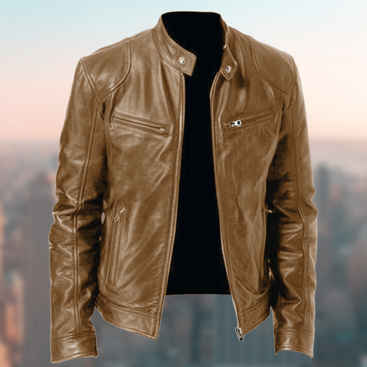 Elegante Premium Herren Lederjacke