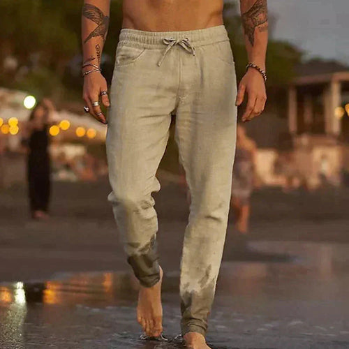 Leichte Atmungsaktive Herren Leinenhose