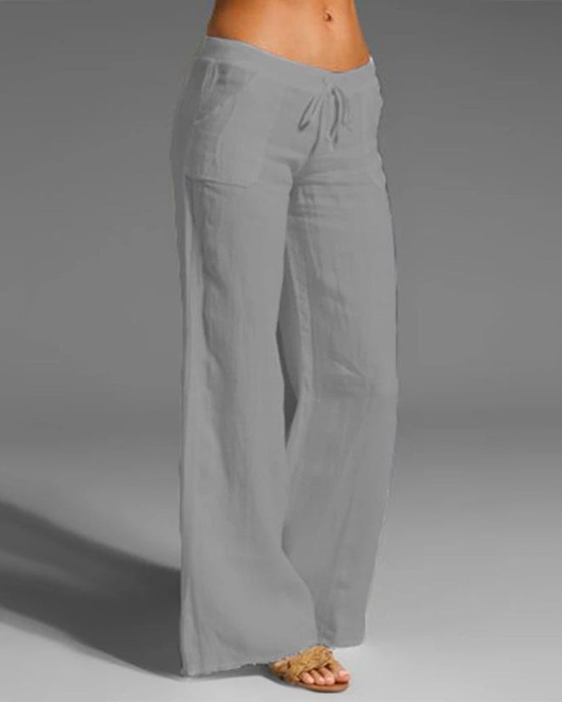 Elegante Bequeme Damen Hose mit weitem Bein