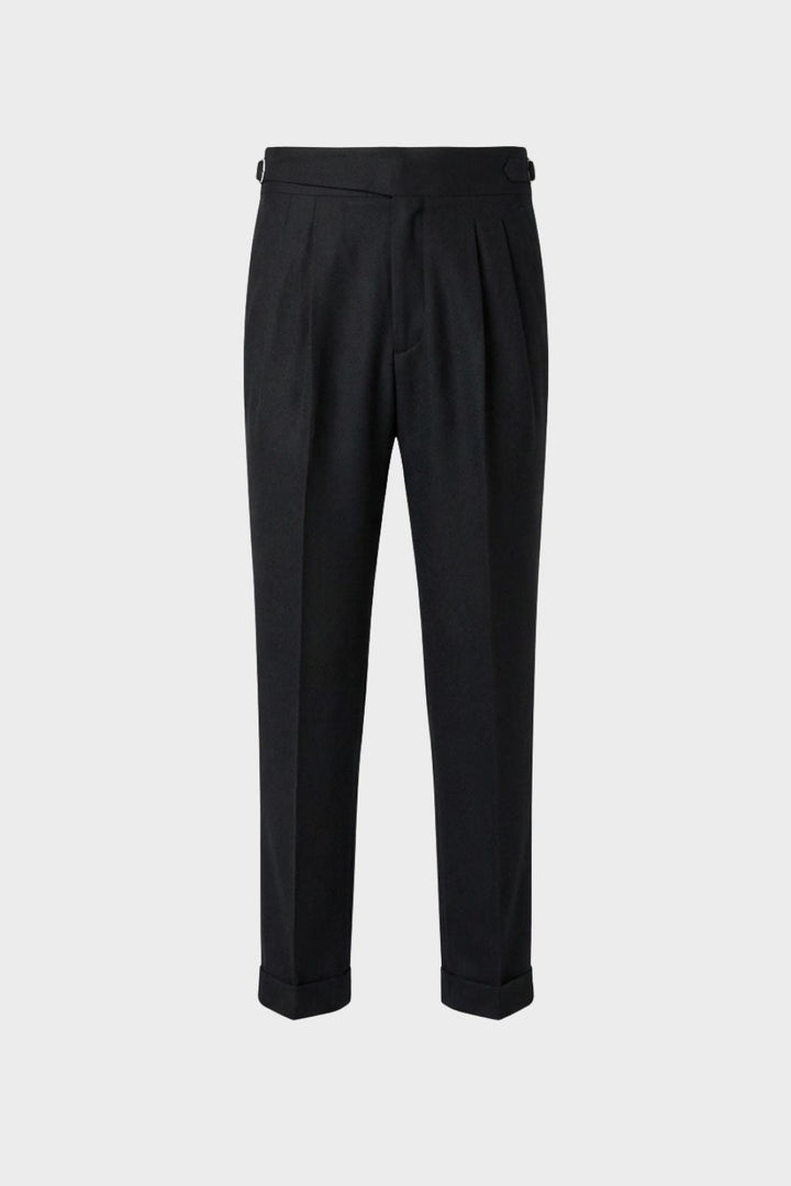 Elegante Klassische Herren Stoffhose mit Bundfalte
