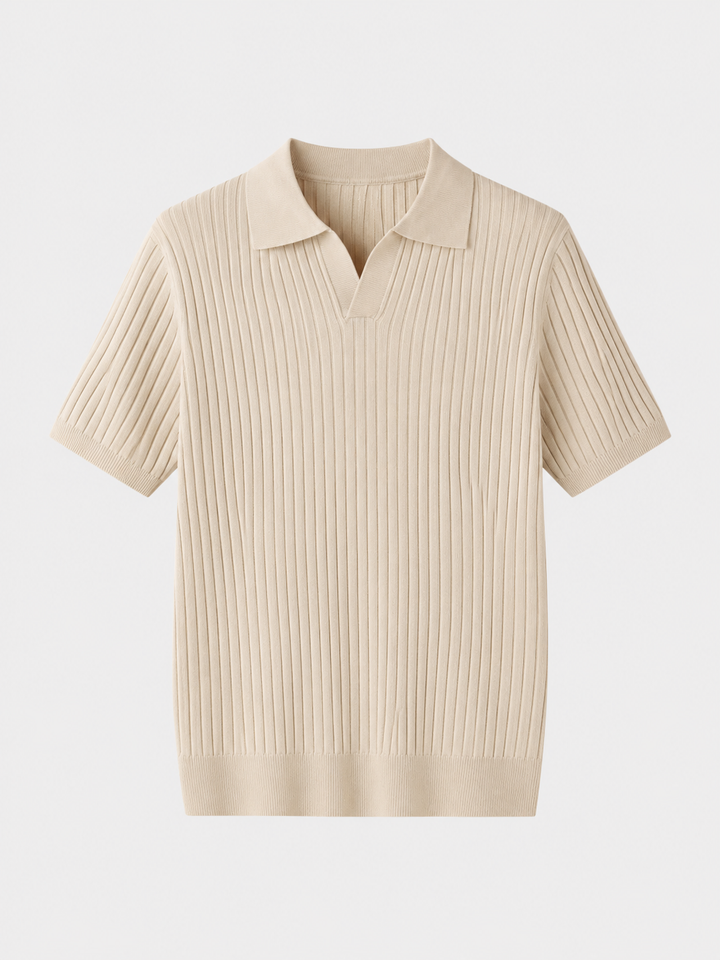 Elegantes Herren Poloshirt mit V-Ausschnitt