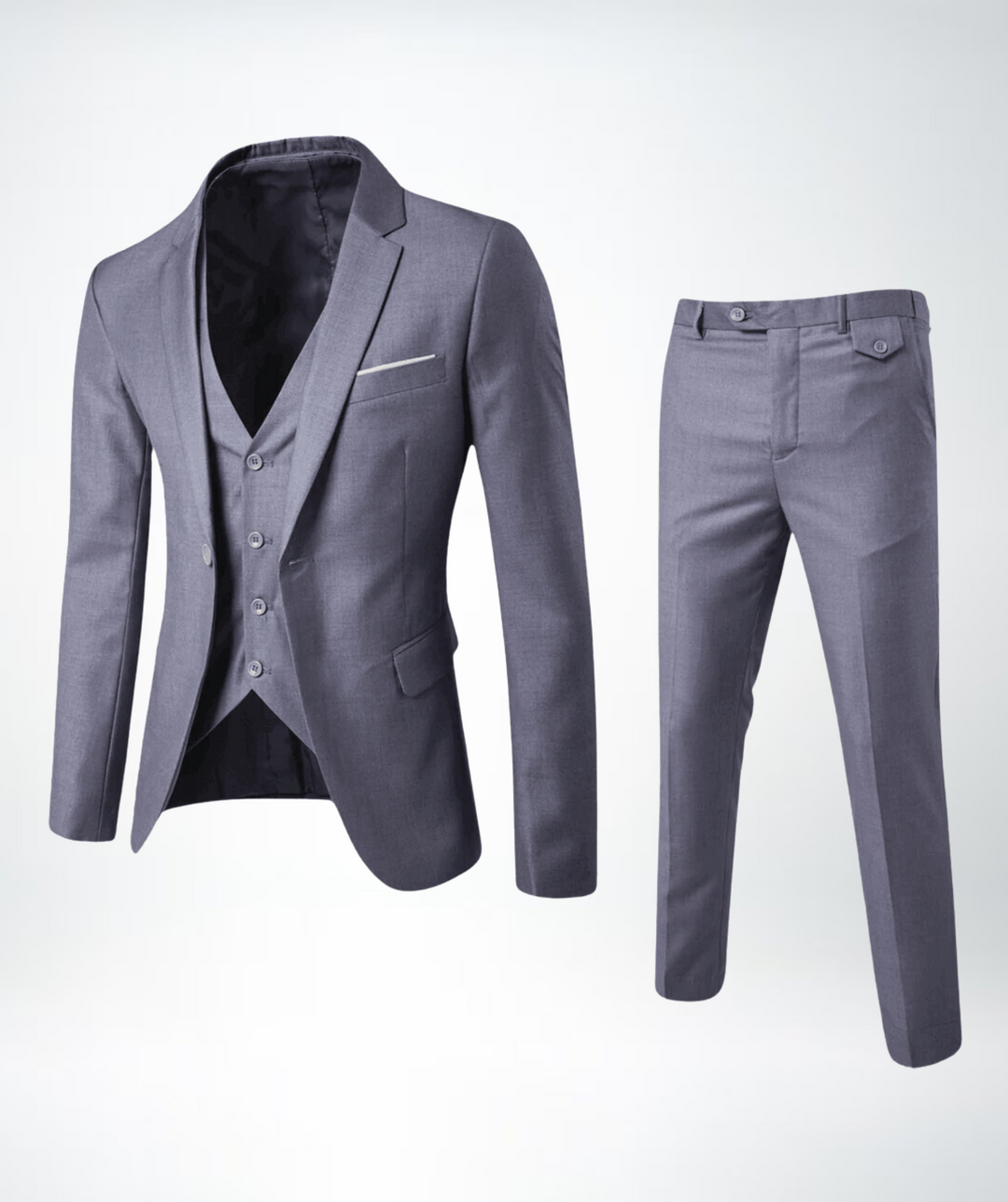 Eleganter Slim-Fit Herren Dreiteiliger Anzug