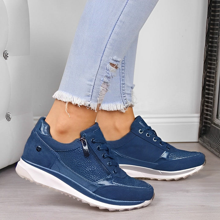 Atmungsaktive Ergonomische Damen Sneakers mit Reißverschluss
