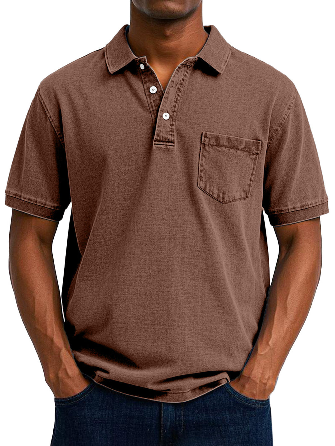Lässiges Vintage Herren Poloshirt