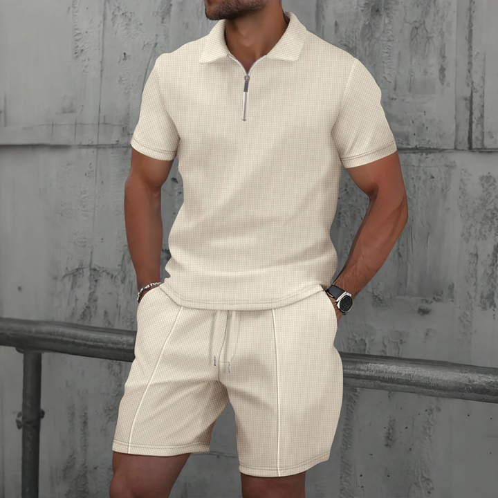 Lässiges Sommer Herren Polo-Shorts-Set