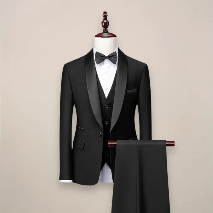Men’s Slim Fit 3‑Piece Tuxedo Suit – Formal Wedding &amp; Event Wear Harrington Oxford
