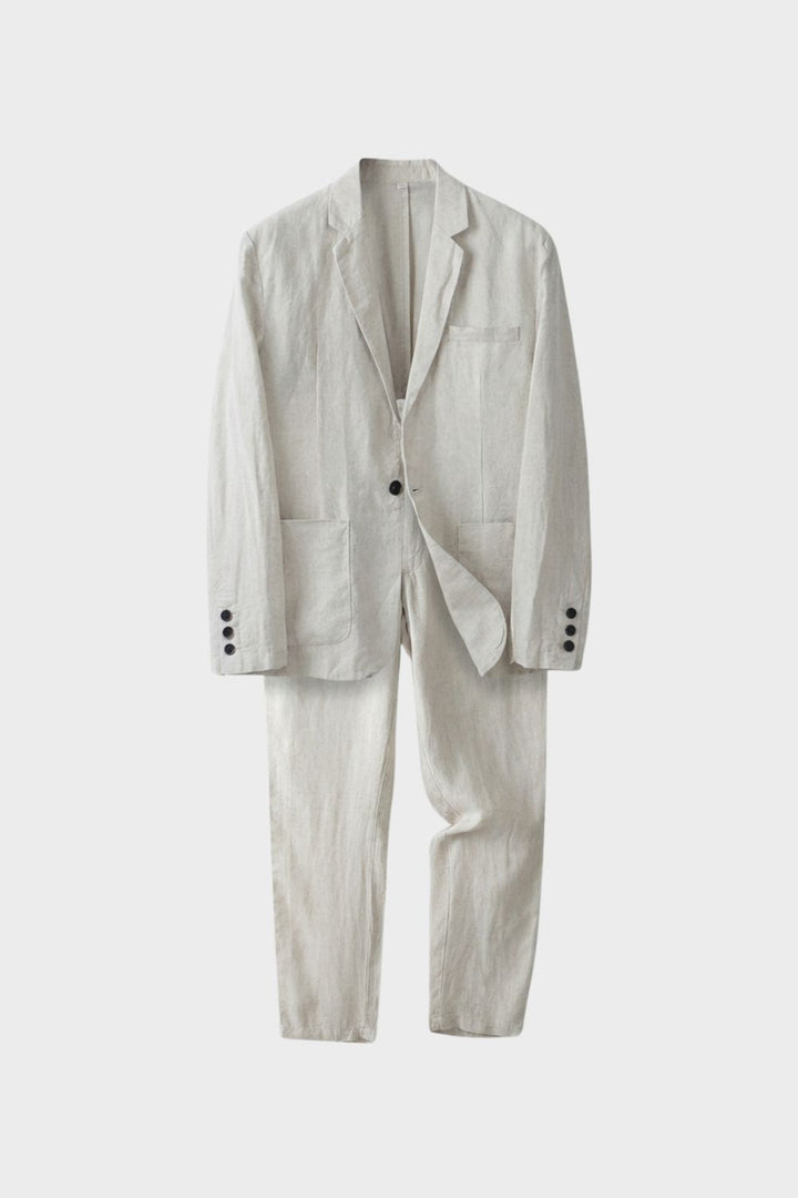 Eleganter Herren Leinenanzug mit Sakko und Hose
