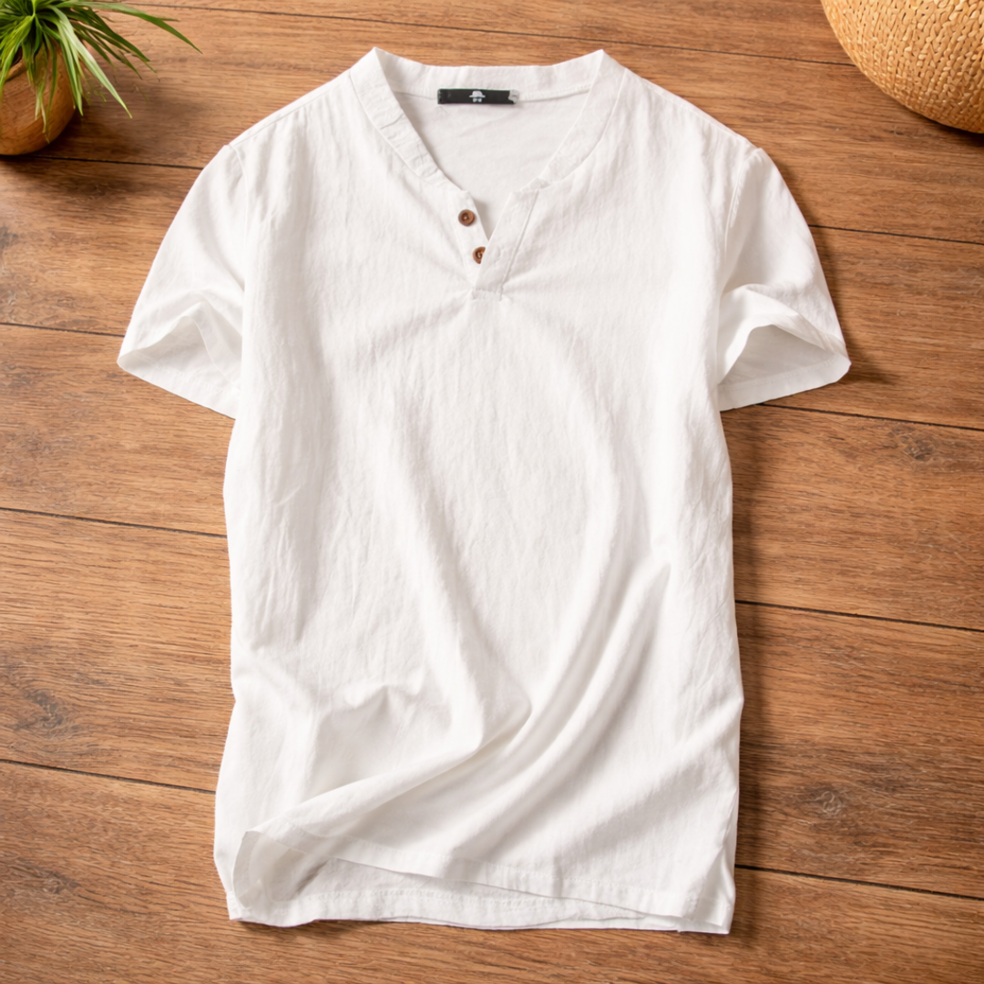Weiches Atmungsaktives Herren Henley T-Shirt