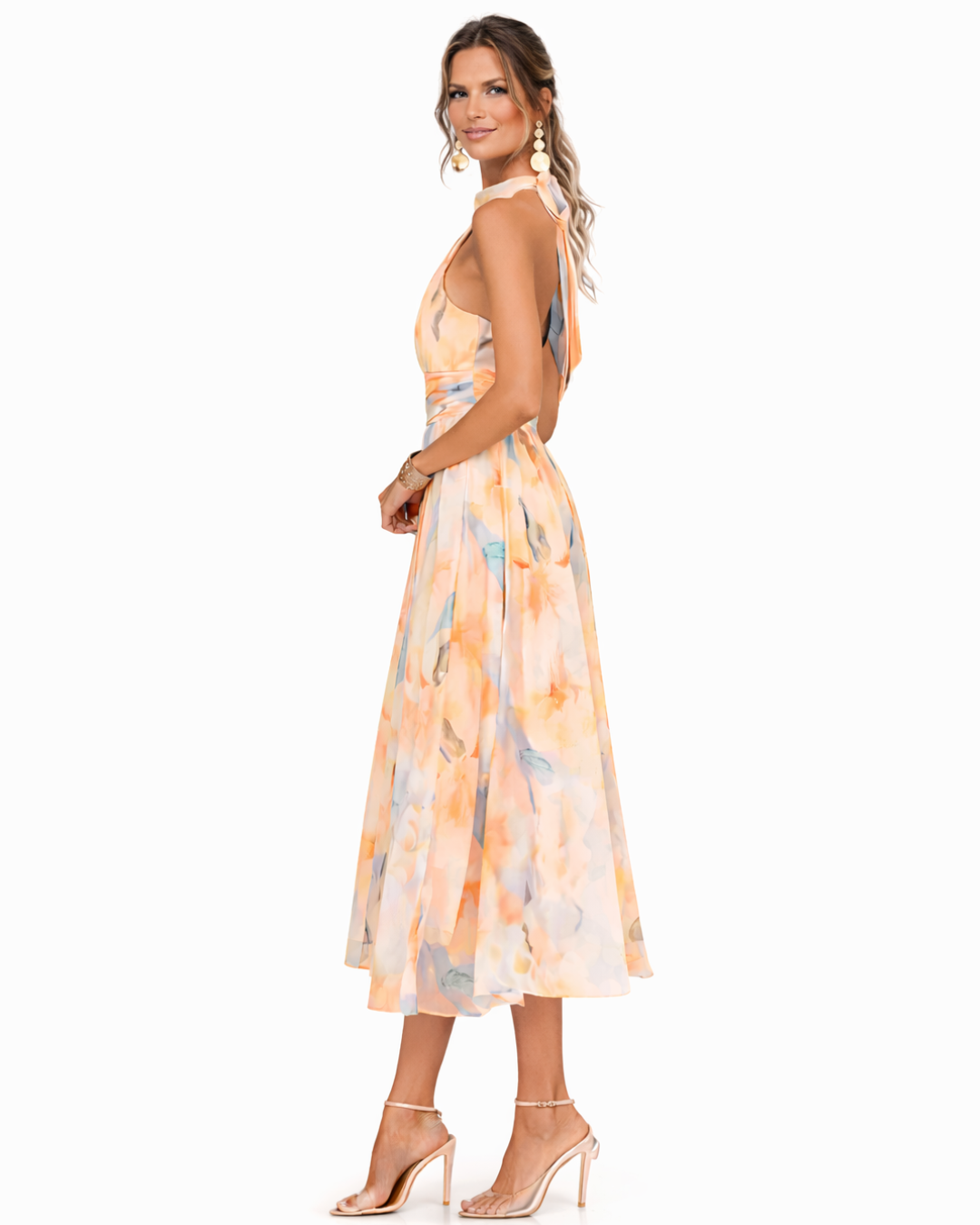 Luna | Elegantes Neckholder Maxikleid Sommer für Hochzeitsgäste 2