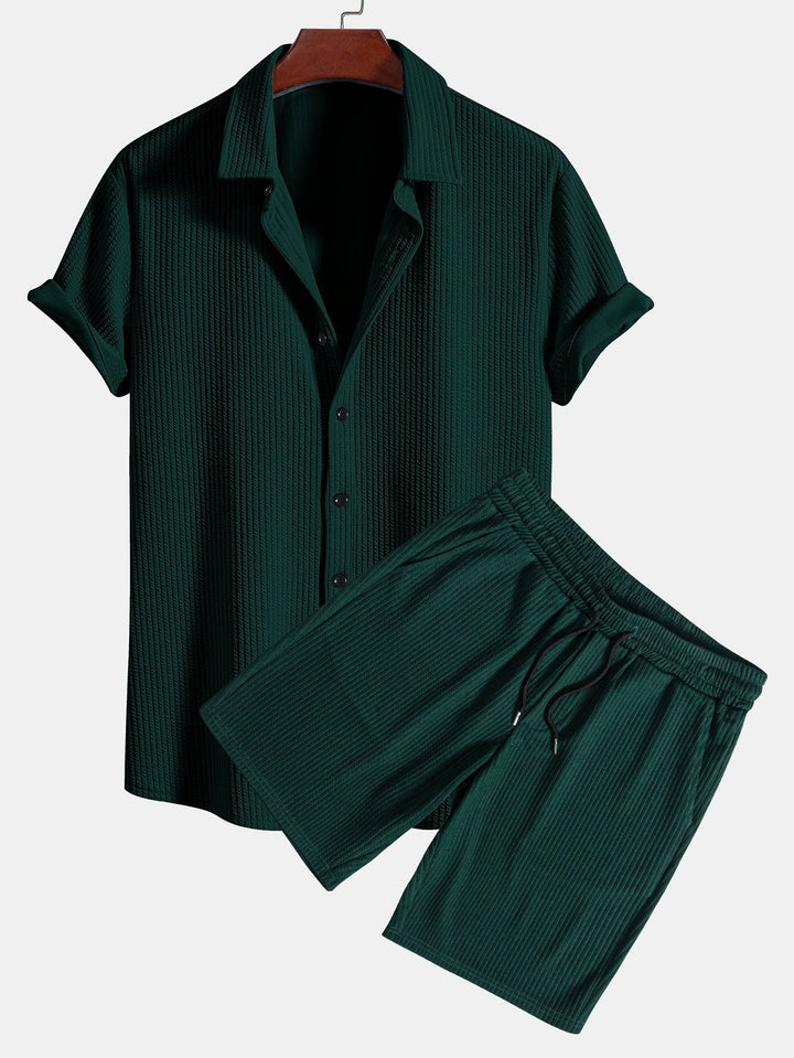 Schickes Herren Sommer-Set mit Hemd und Shorts