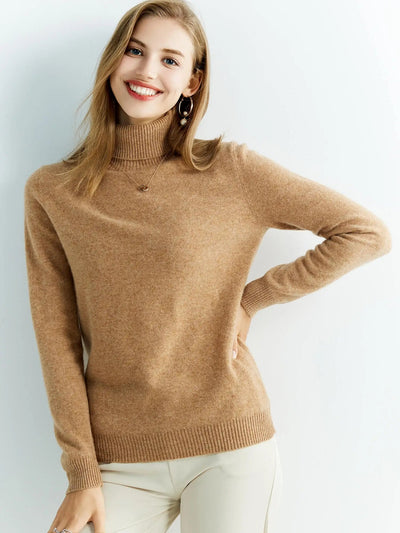 Kuscheliger und warmer Damen Rollkragenpullover aus Merinowolle