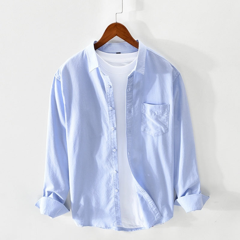 Atmungsaktives Elegantes Herren Oxford-Hemd aus Baumwolle