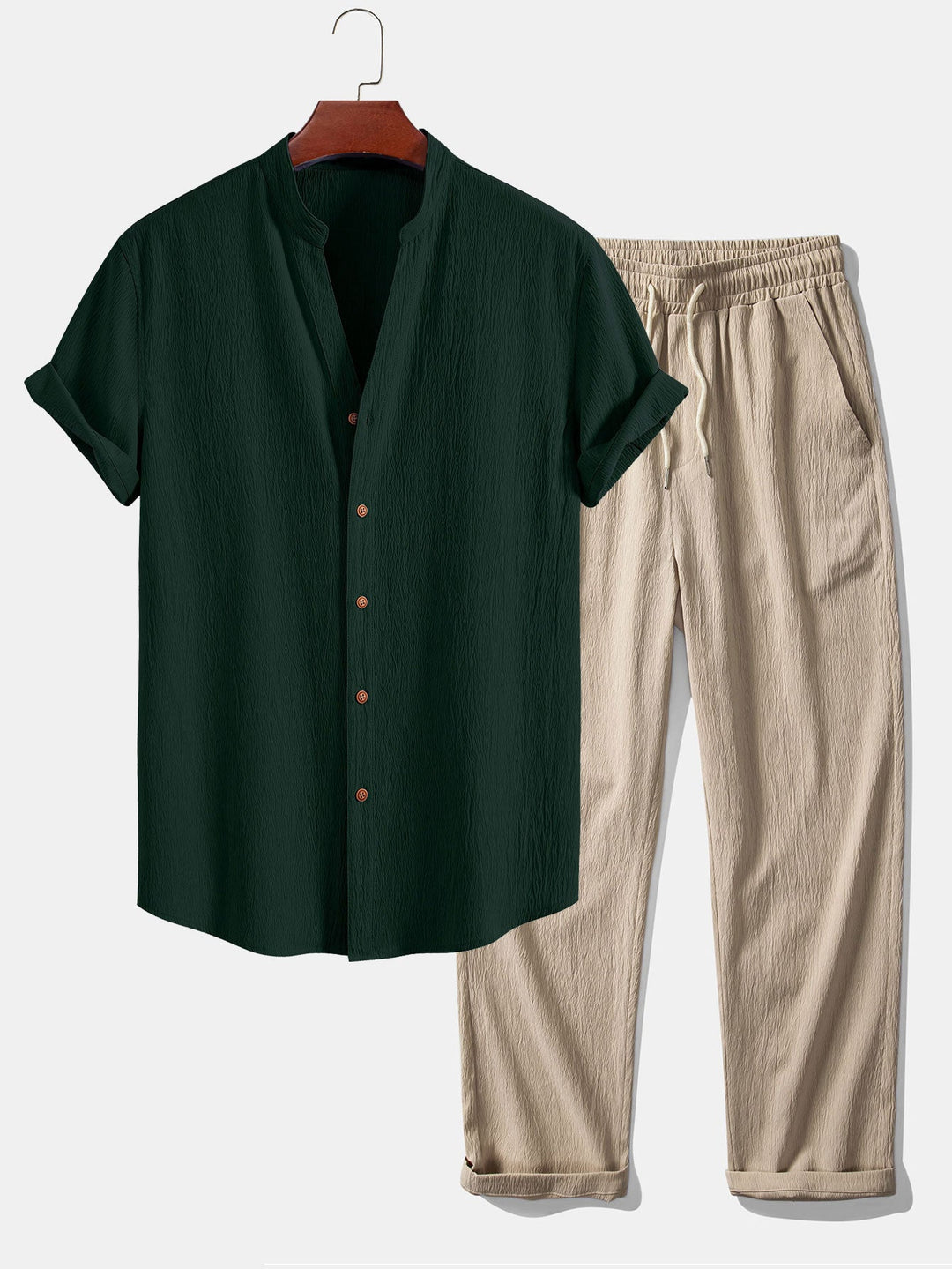 Leichtes Sommerliches Herren Zweiteiler-Set