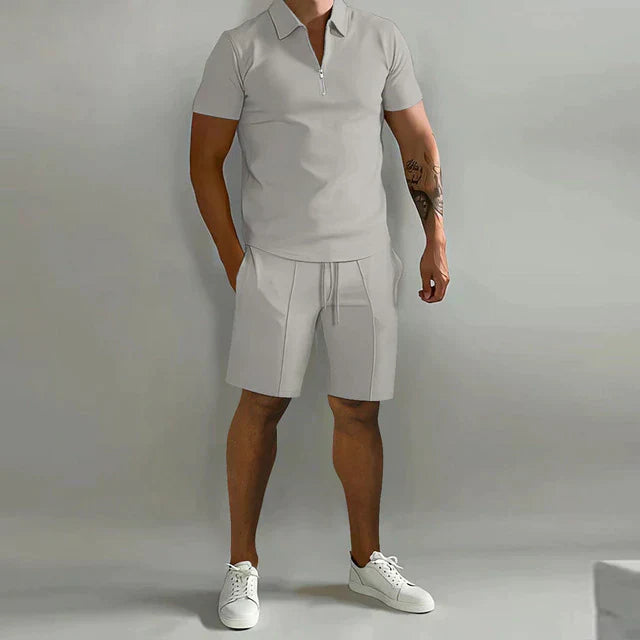 Elegantes Sommerliches Herren Polo- und Shorts-Set