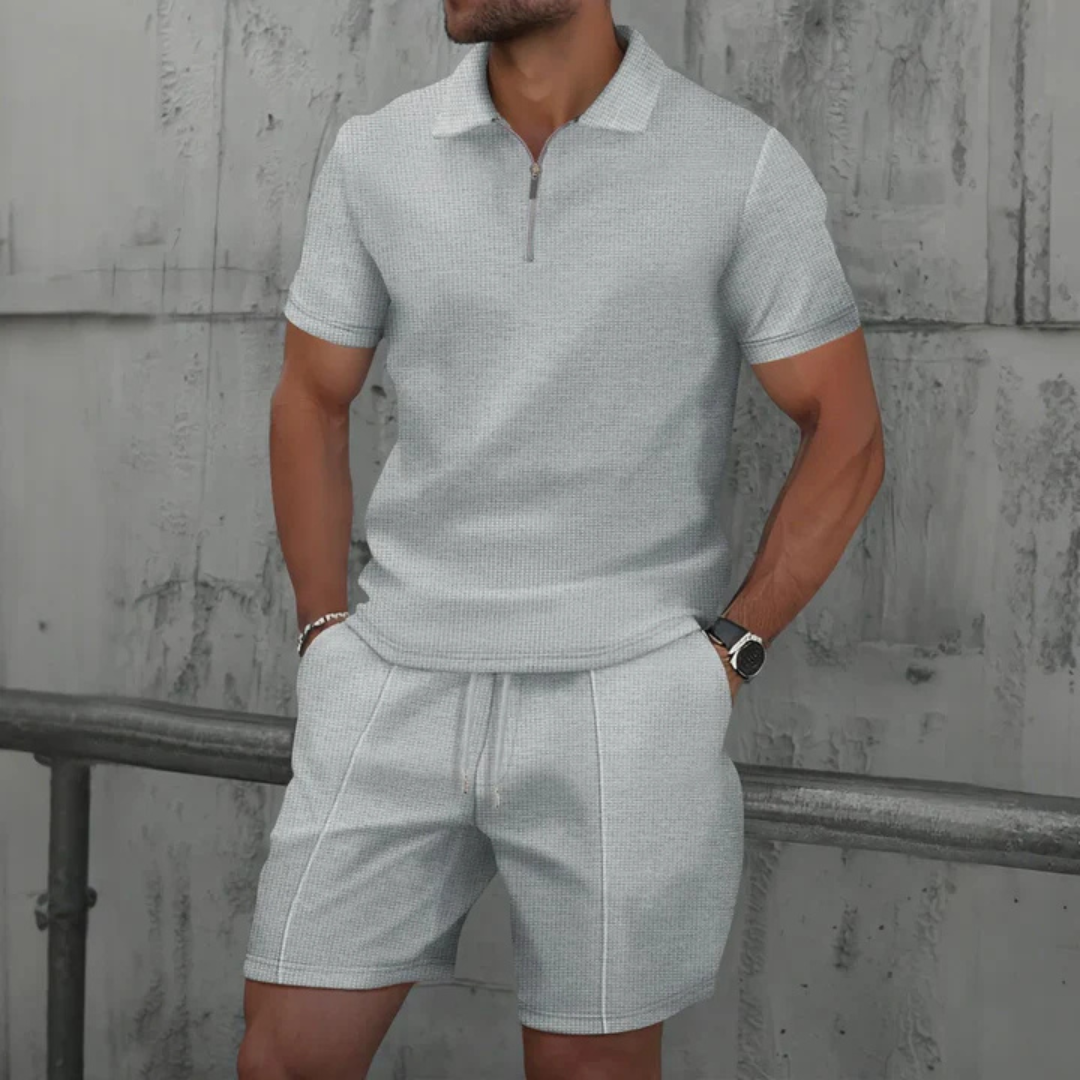 Lässiges Sommer Herren Polo-Shorts-Set