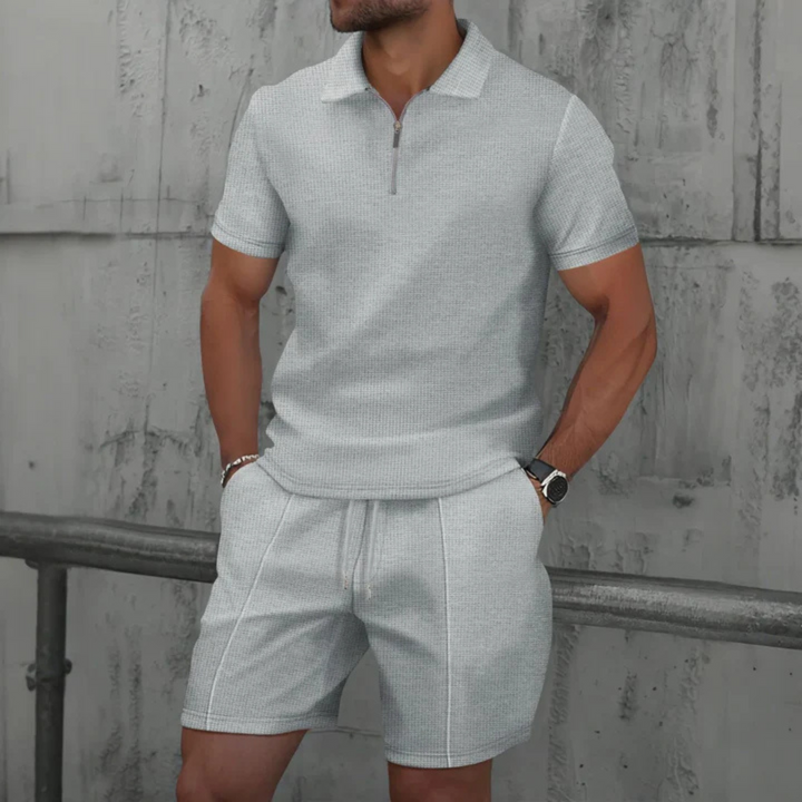 Lässiges Sommer Herren Polo-Shorts-Set