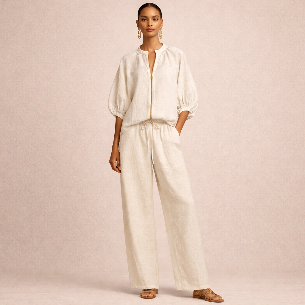 Lässiges Bequemes Damen Set mit Reißverschluss