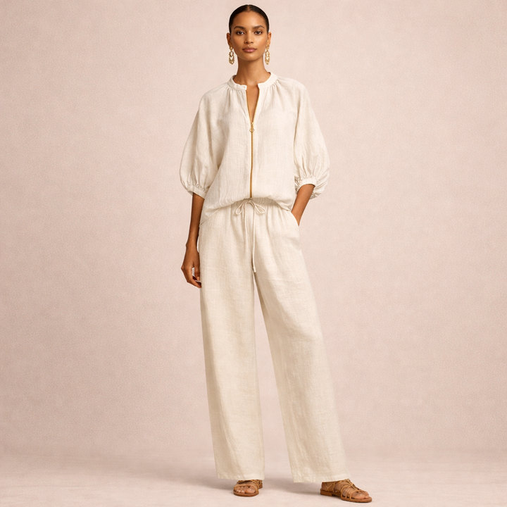 Lässiges Bequemes Damen Set mit Reißverschluss