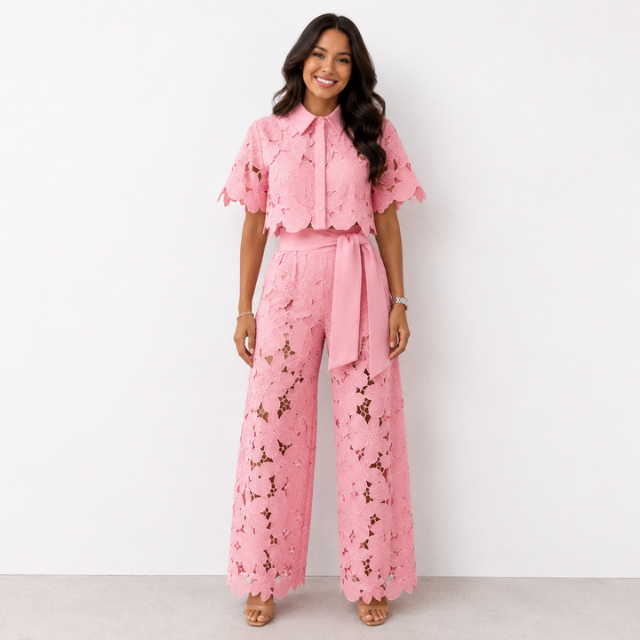 Elegantes Zweiteiliges Damen Set mit Spitze