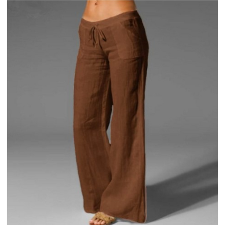 Elegante Bequeme Damen Hose mit weitem Bein