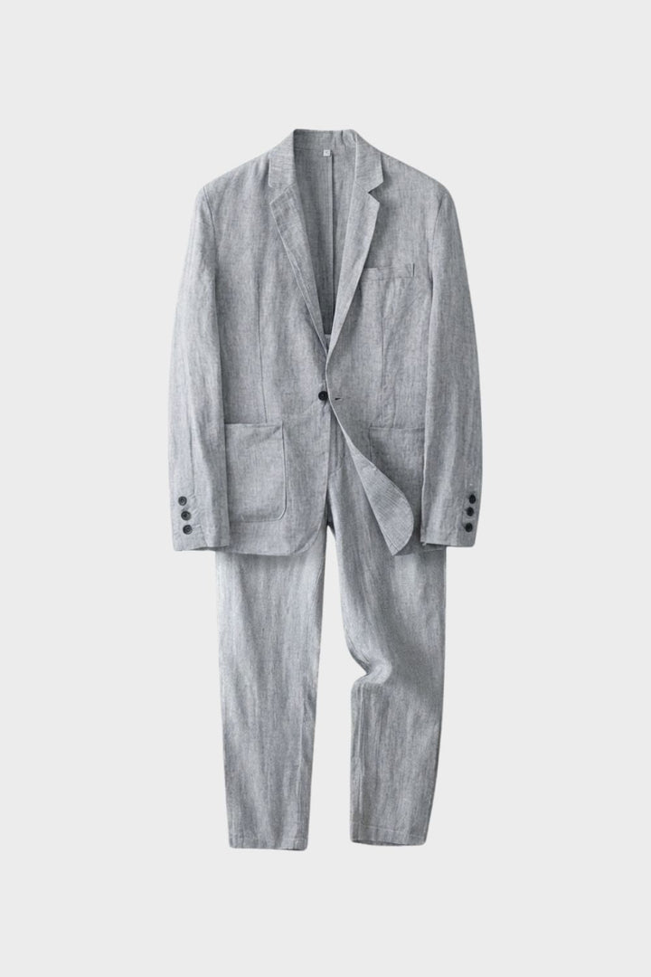Eleganter Herren Leinenanzug mit Sakko und Hose