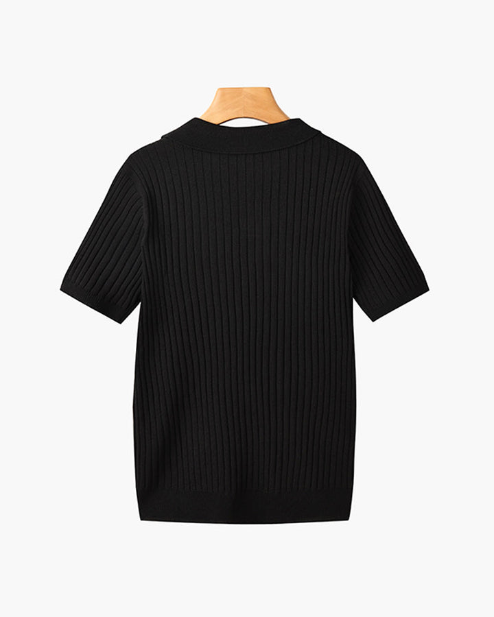 Elegantes Herren Poloshirt mit V-Ausschnitt