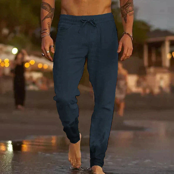 Atmungsaktive Lässige Herren Leinenhose
