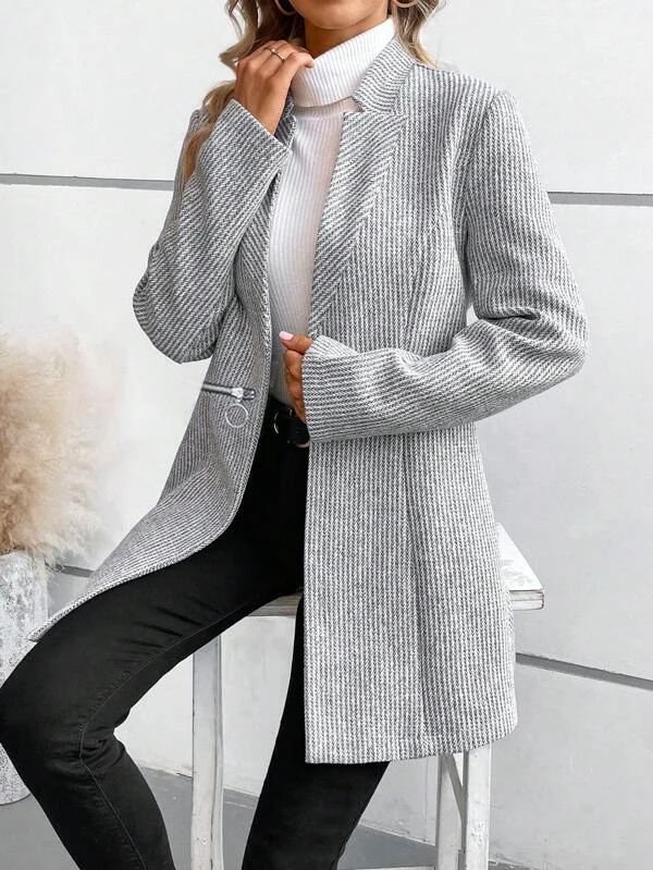Bequemer Damen Langarm-Cardigan mit Taschen