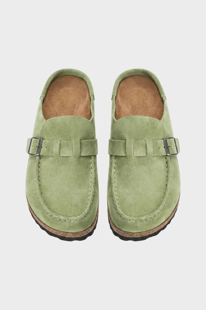 Bequeme Geschlossene Damen Clogs mit Schnalle