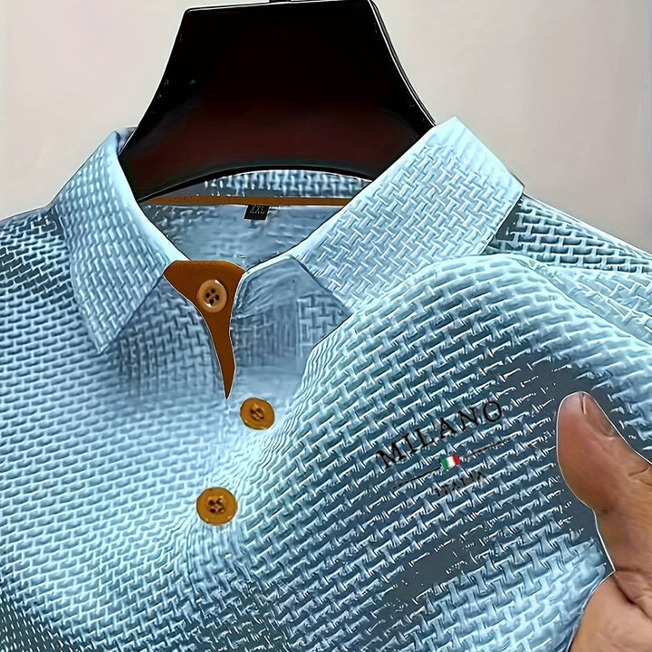 Elegantes Strukturiertes Herren Poloshirt