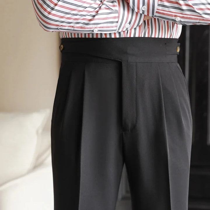 Elegante Karierte Herren Stoffhose