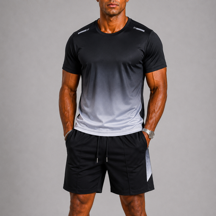 Sportliches Atmungsaktives Herren T-Shirt und Shorts Set