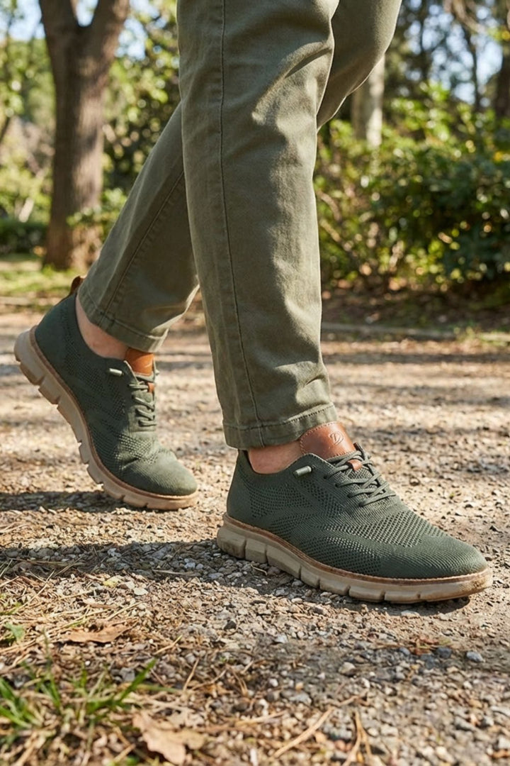Atmungsaktive Leichte Herren Sneaker in Strickoptik