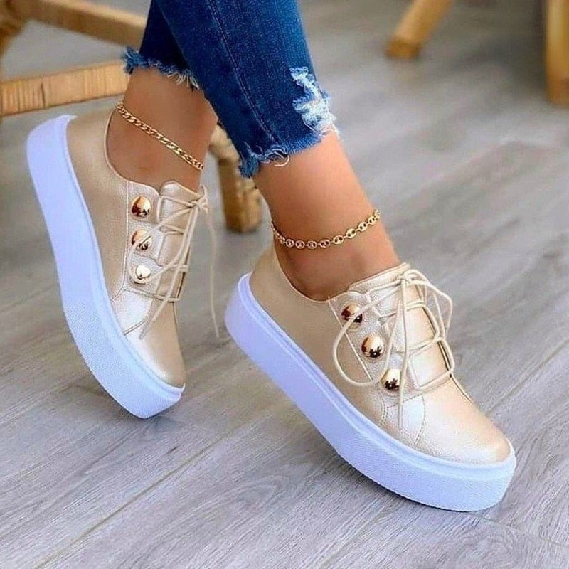 Elegante Farbenfrohe Damen Ledersneaker
