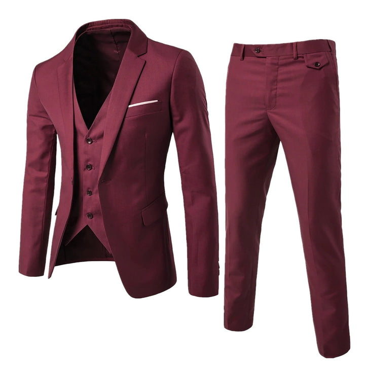 Eleganter 3-Teiliger Herren Business-Anzug