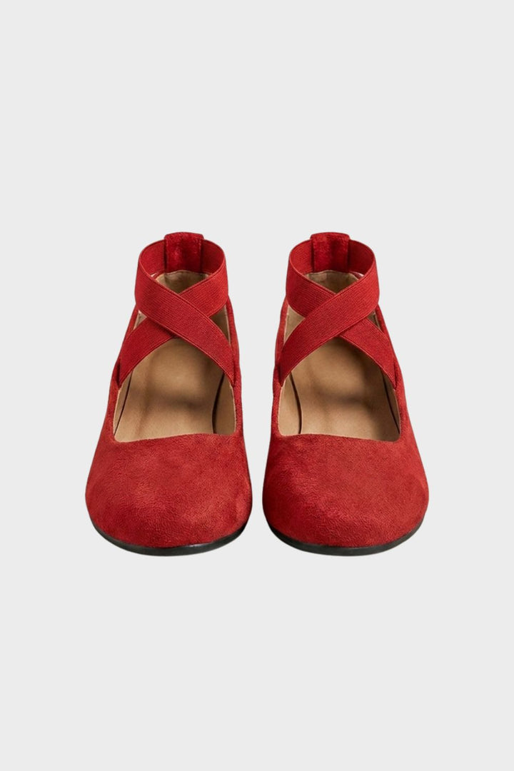 Elegante Bequeme Damen Ballerinas mit Kreuzriemen